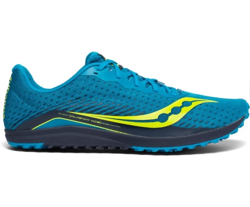 Tenis Saucony Kilkenny XC8 Spike Hombre Zapatillas Running Azules / Citron México MX-106-BA